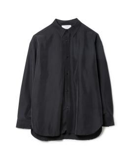 Rayon Draped Shirt / BLACK