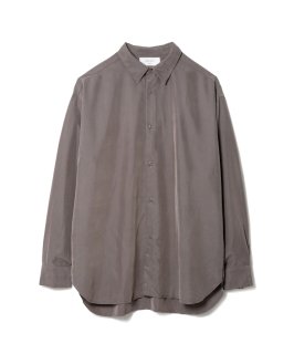 Rayon Draped Shirt / CHARCOAL GRAY