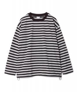Border L-S Tee / OFF-WHITExBLACK