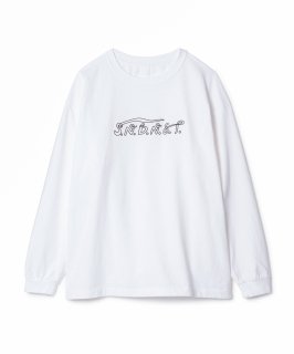 Fishing Line Font L-S Tee / WHITE