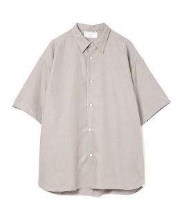 Rayon Draped S/S Shirt / PASTEL GRAY