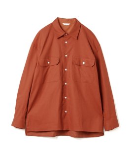 CPO Cotton Wool Shirt / BRICK