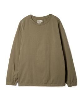 Elastic Hem L-S Tee / OLIVE