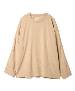 Herringbone Tape L-S Tee / BEIGE