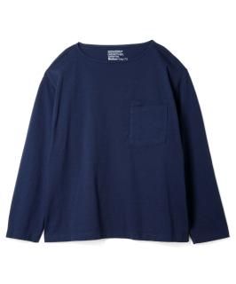 Boat Neck L-S Pocket Tee / NAVY