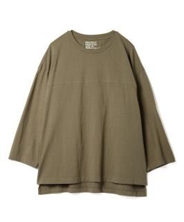 Side Slit Football Tee / OLIVE