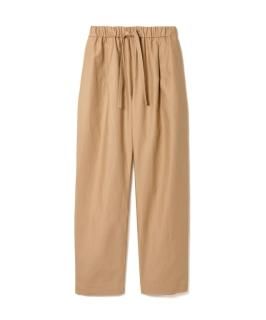 Cotton Linen Tuck Easy Pants / BEIGE