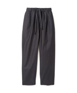Cotton Linen Tuck Easy Pants / NAVY