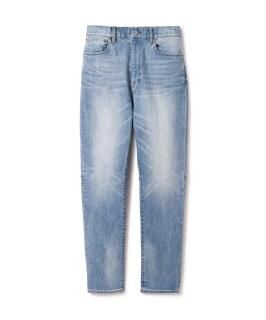 Damaged Denim Pants - Stretch Slim Tapered / INDIGO
