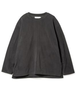 POLARTEC(R) Fleece Slit Top / BLACK