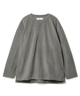 POLARTEC(R) Fleece Slit Top / GRAY