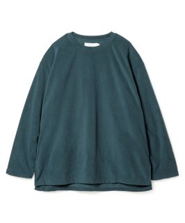 POLARTEC(R) Fleece Slit Top /  BLUE GREEN