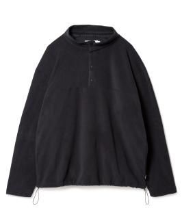 POLARTEC(R) Fleece Snap Pullover / BLACK
