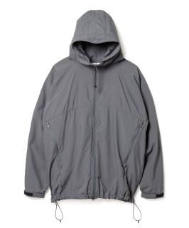 Supplex(R) Nylon Hooded Track Jacket / CHARCOAL GRAY