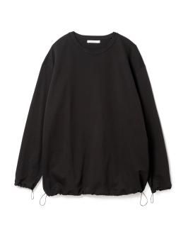 Inlay Drawstring L-S Tee / BLACK