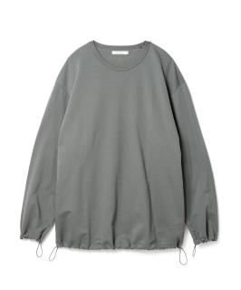 Inlay Drawstring L-S Tee / MOSS GRAY