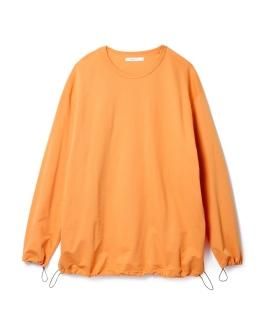 Inlay Drawstring L-S Tee / ORANGE