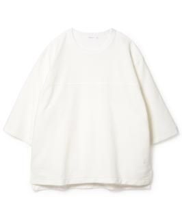 Block Inlay Football 3-Q-S Tee / WHITE