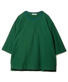 Block Inlay Football 3-Q-S Tee / DARK GREEN