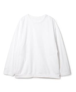 American Cotton Rib L-S Tee / WHITE