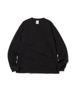 Heavy Crewneck Long Sleeve T-Shirt / BLACK