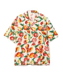 Open Collar Semi-Double S/S Shirt / OFF-WHITE