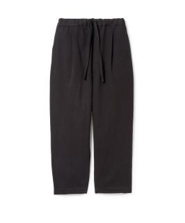Cotton/Hemp Easy Ankle Cut Pants / BLACK