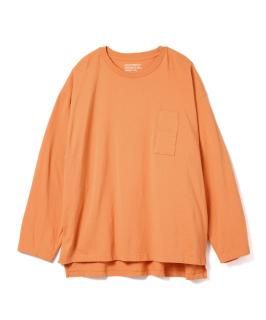 American Cotton W Pocket Slit L-S Tee / DARK ORANGE