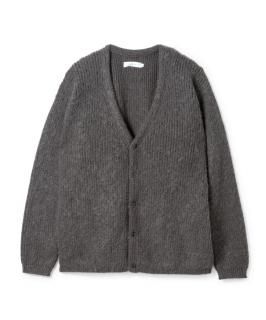 Donald Mohair Knit Cardigan / CHARCOAL