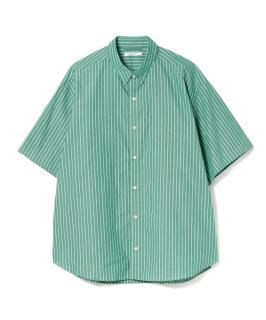 Stripe Oversized Pocket S/S Shirt / GREEN