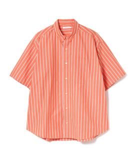 Stripe Oversized Pocket S/S Shirt / RED