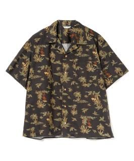 Open Collar S/S Shirt / BLACK
