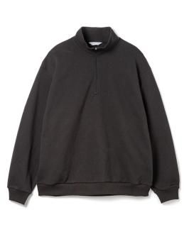 American Cotton Half Zip Pullover / BLACK