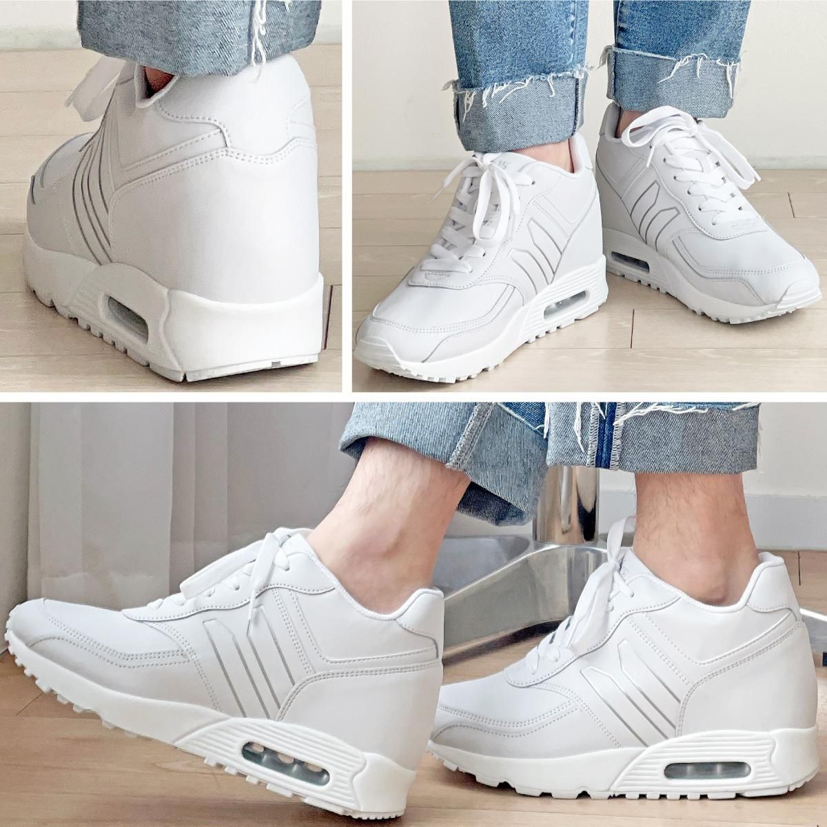 シークレットシューズ mnx15 10cmアップインヒールスニーカー 男女兼用