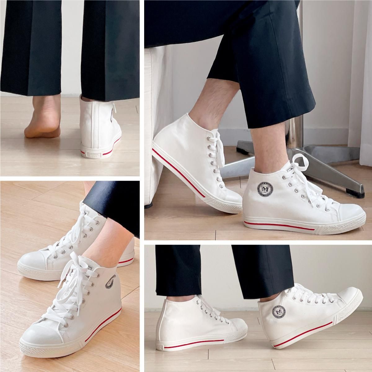 ses amis ウイングチップ スニーカー WHITE／chausser（ショセ