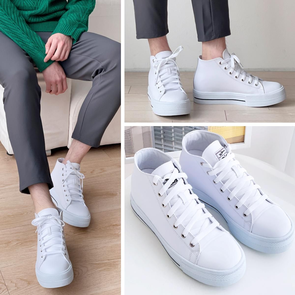 半額 在庫処分 シークレットスニーカー ハイカット 22.5cm