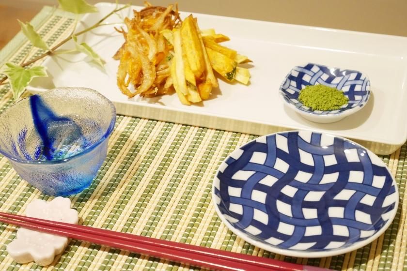 焼締め脚付き小皿　５枚組 焼締め脚付き小皿 5枚組