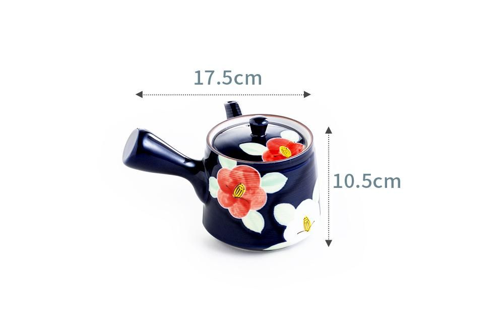 【受注生産品】 手書きだけが出せる味わい | 釉彩椿シリーズ 急須 | 波佐見焼 ポット・急須