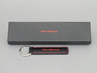 【TairaRacing】タイラレーシングオリジナル本革製ロゴ入りキーホルダー（赤）