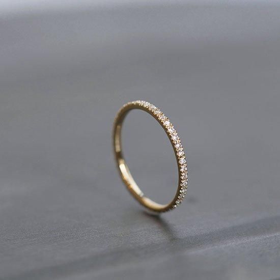 エタニティリング フルエタニティリング ドットリング K18 18金無垢 フルエタニティ K18リング antot(アントット) | ジュエリーセレクト