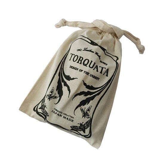 TORQUATA トルクアータ シャチホコガ 三つ折り財布 昆虫刺繍 コンパクトL字財布 ブラウン | TORQUATA トルクアータ