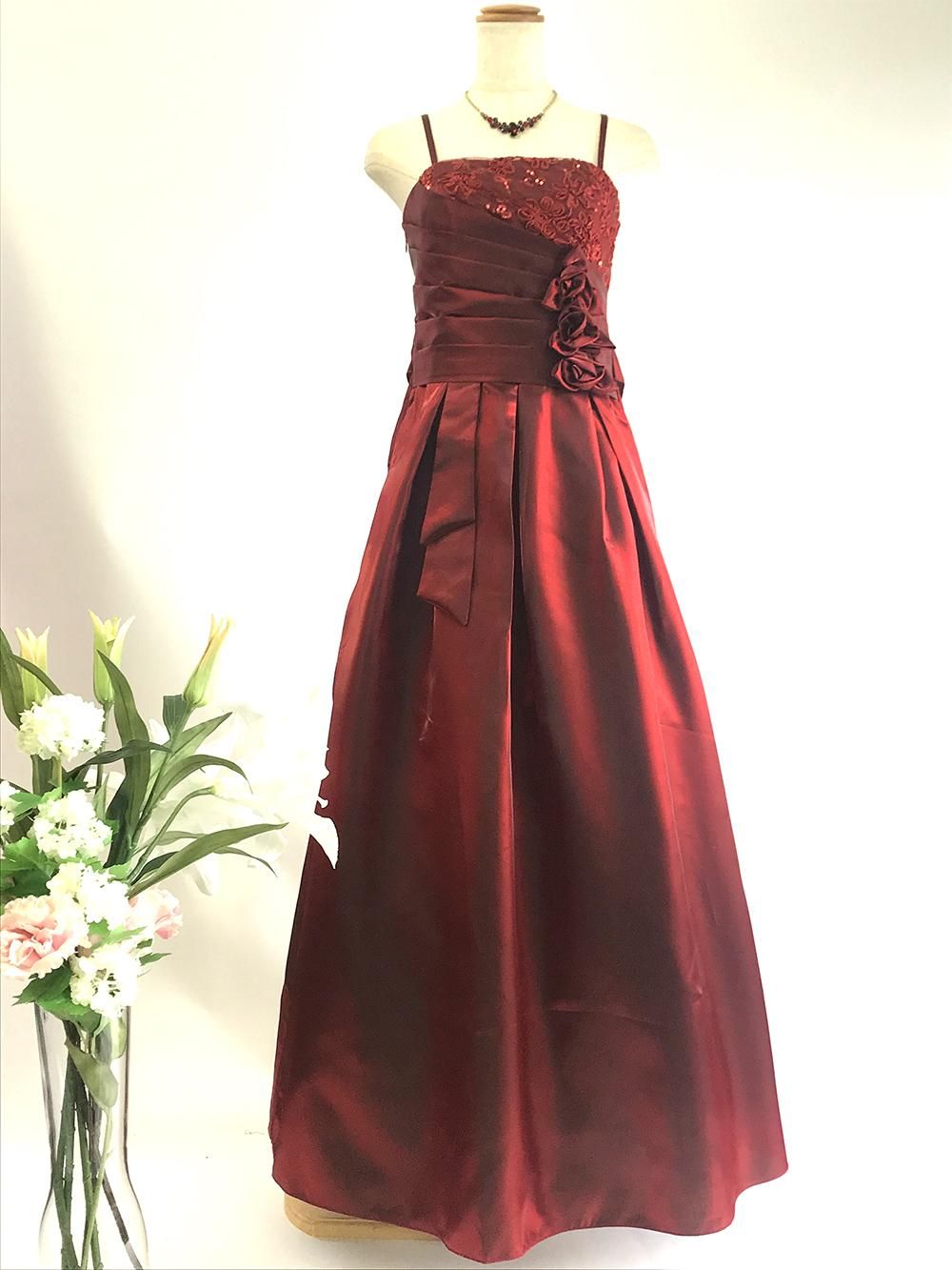 手数料安い ワインレッド ロングドレス ecousarecycling.com