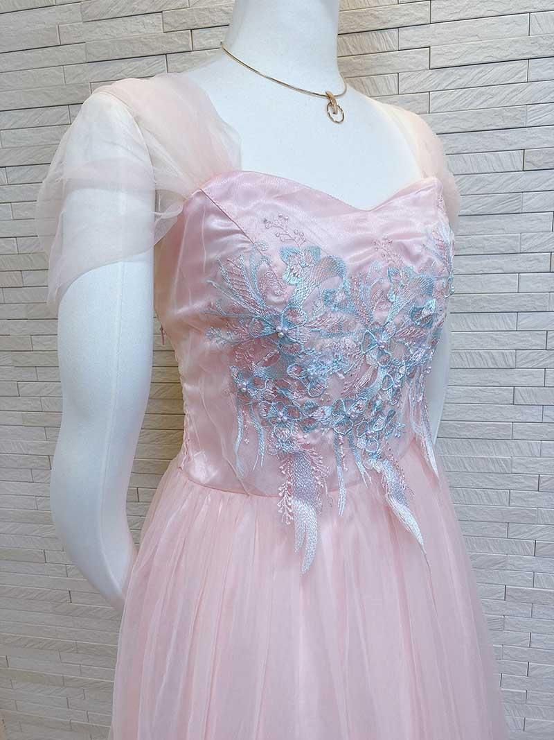 背の低い方に♡フェアリー ライトブルー/オフショルダーロング 背の低い方に♡フェアリー ライトブルー/オフショルダーロング