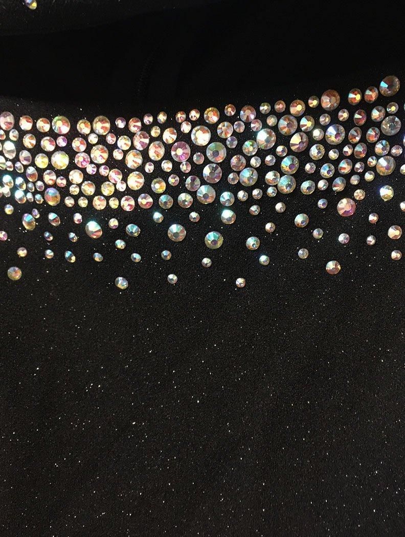 ブラックビジュー＊ワンショルダーシフォンドレス＊ロングドレス