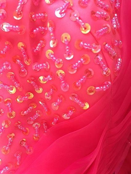 L】ビビットピンクの左側ワンショルダープリンセス*ワイヤー L】ビビットピンクの左側ワンショルダープリンセス*ワイヤー
