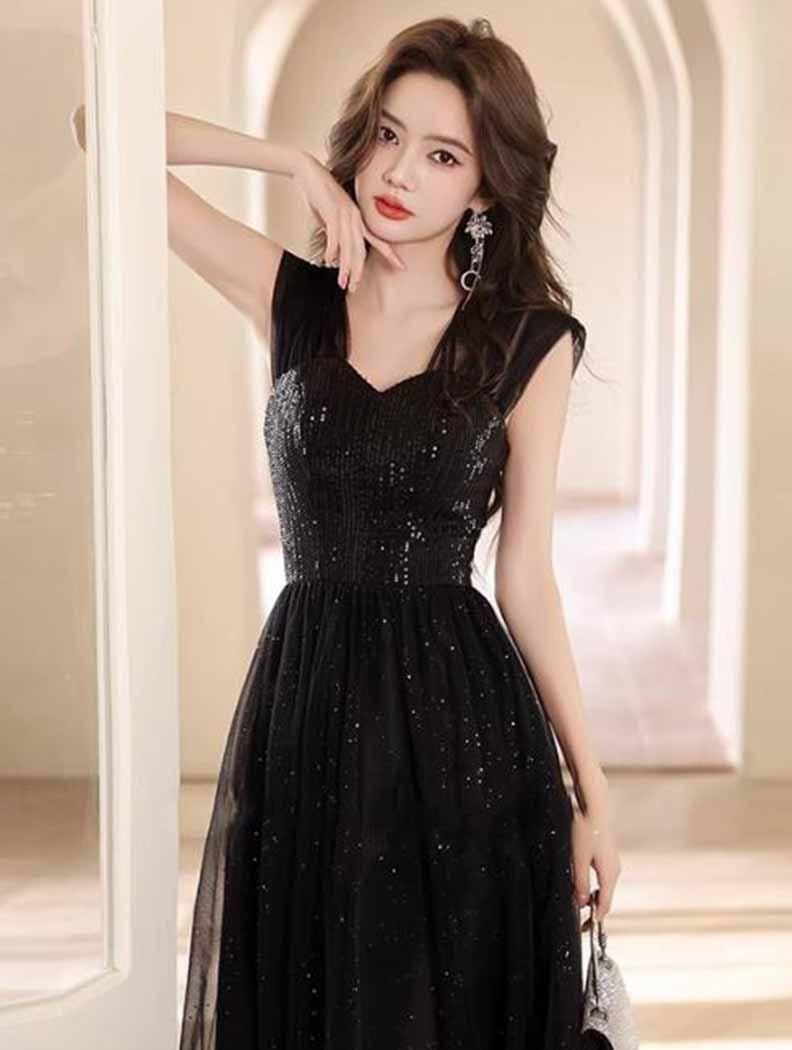 litmus リトマス チュール付きヴィンテージブラックベスト ラメ落ちなし・M即納】シアーブラック＊オフショルダードレス 演奏会