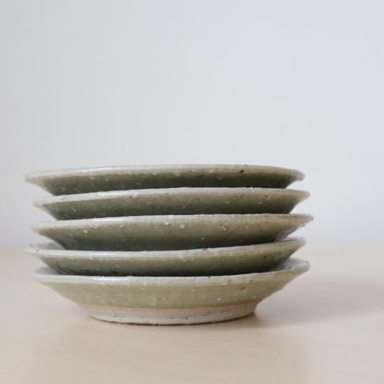 新品・陶芸品・灰釉の器・和菓子皿 灰釉和菓子皿/坂部博恵 - galerie n107