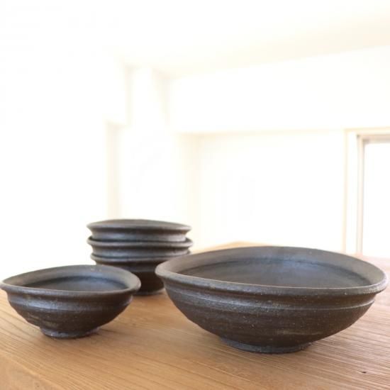 黒釉楕円鉢ミニ/野口淳 - galerie n107 黒釉楕円鉢ミニ/野口淳 - galerie n107