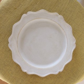 チタン白輪花皿