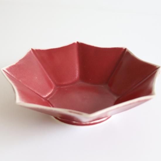 朱泥釉八角鉢/清水宏章 - galerie n107